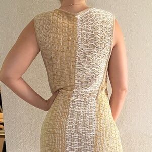 The row Staud two-tone ribbed knit midi dress